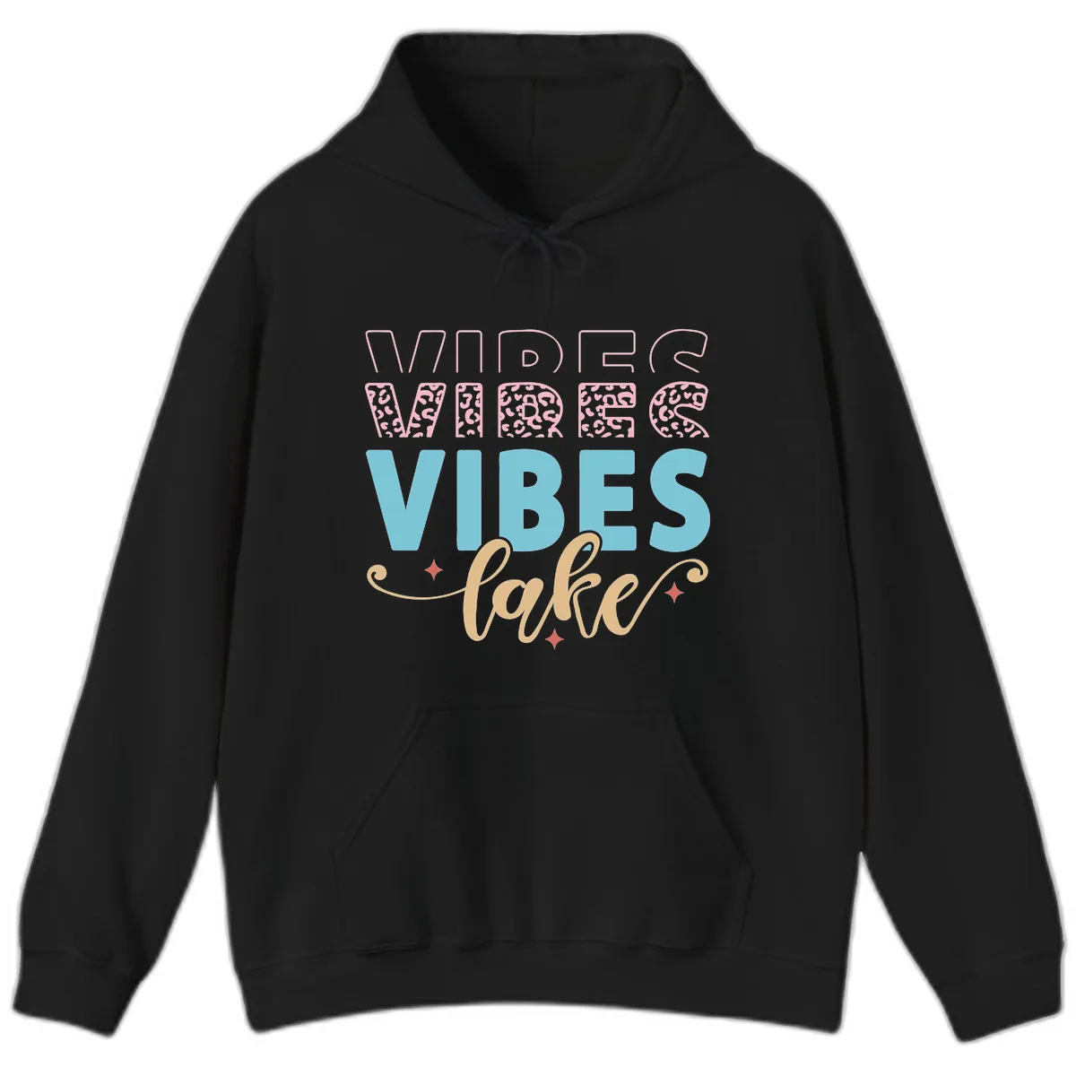 Vibes Lake Life Apparel Hoodie in Black
