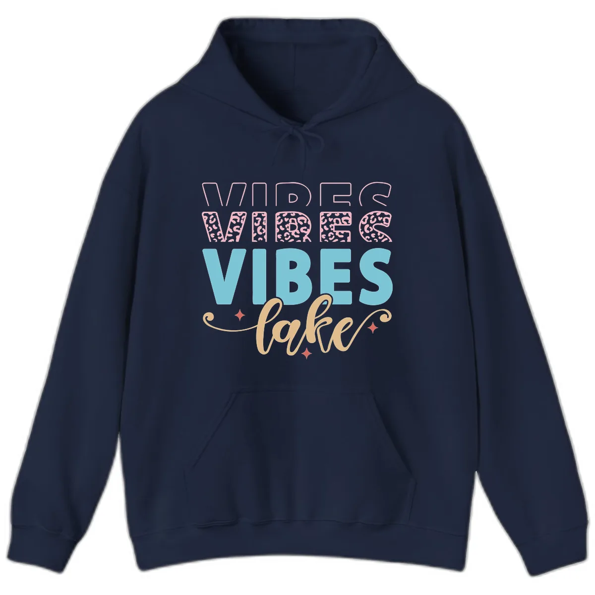 Vibes Lake Life Apparel Hoodie in Navy