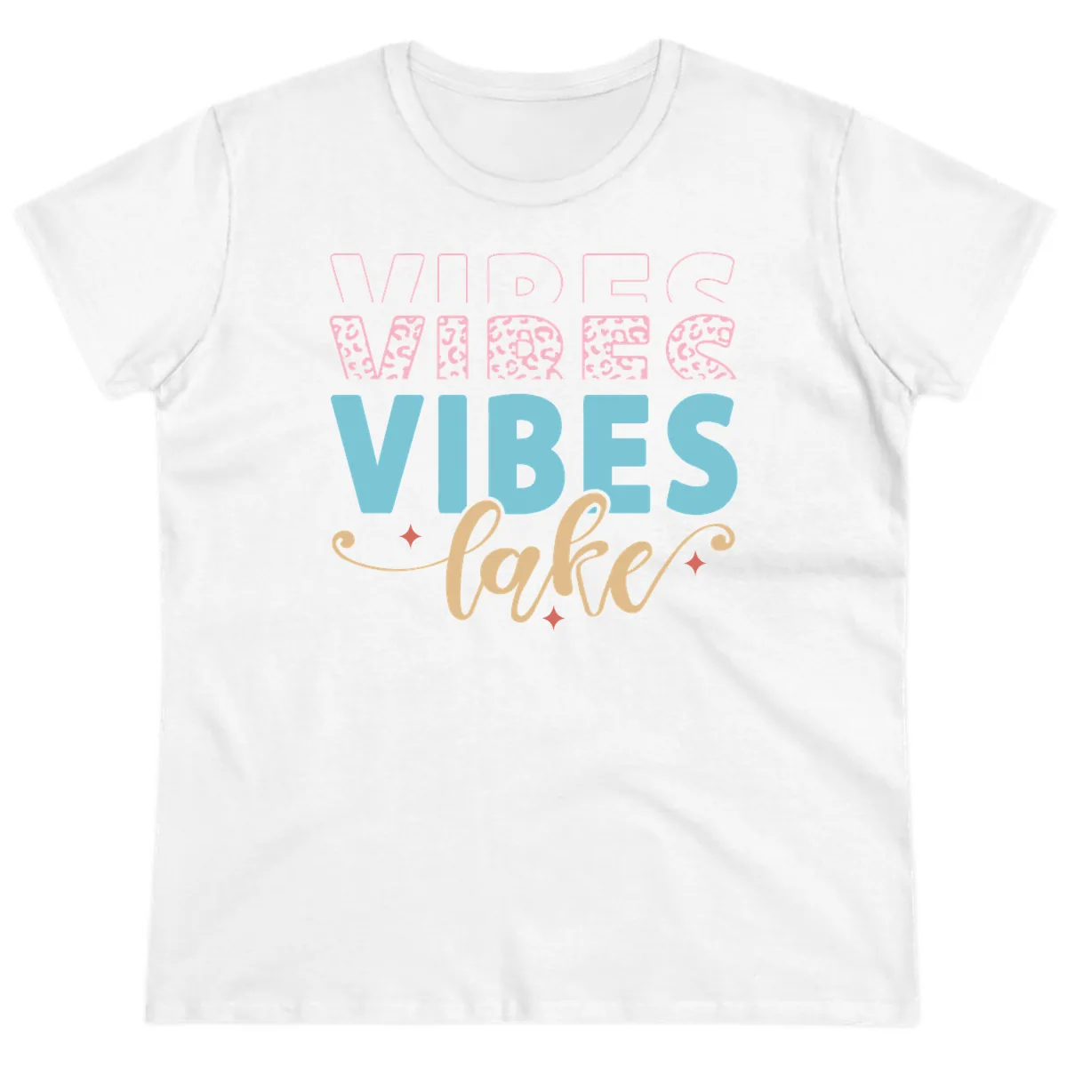 Vibes Lake Life Apparel Ladies Tee in White
