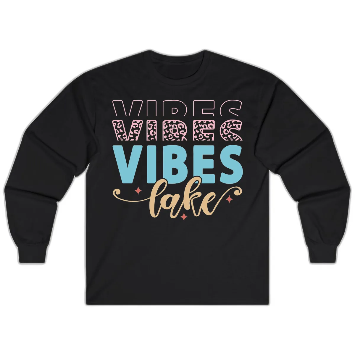 Vibes Lake Life Apparel Long Sleeve in Black