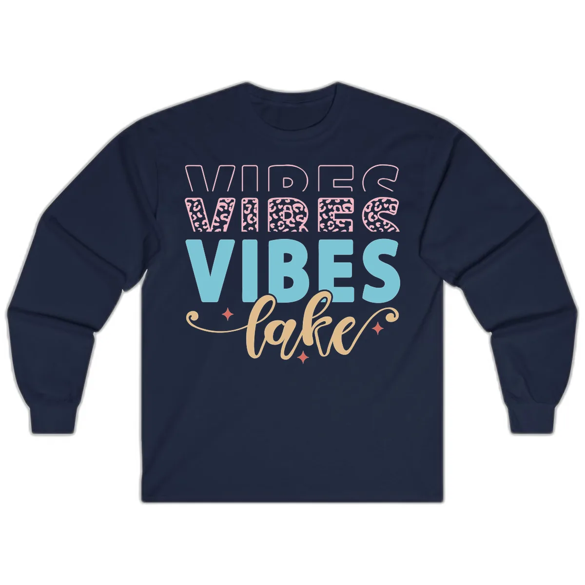 Vibes Lake Life Apparel Long Sleeve in Navy