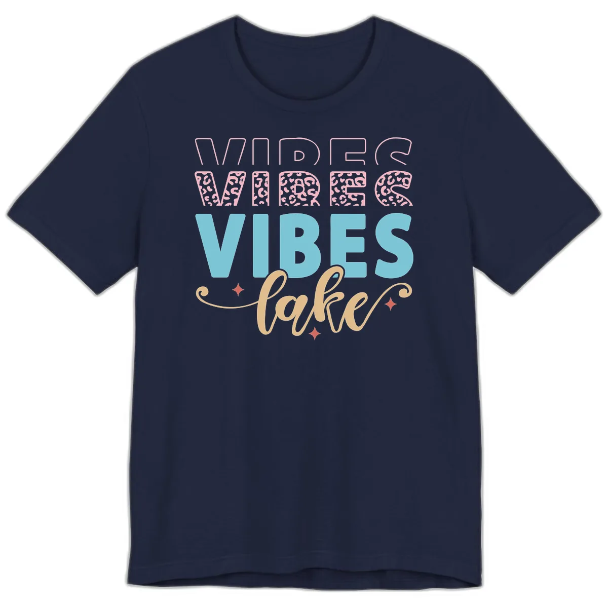 Vibes Lake Life Apparel Premium T-Shirt in Navy
