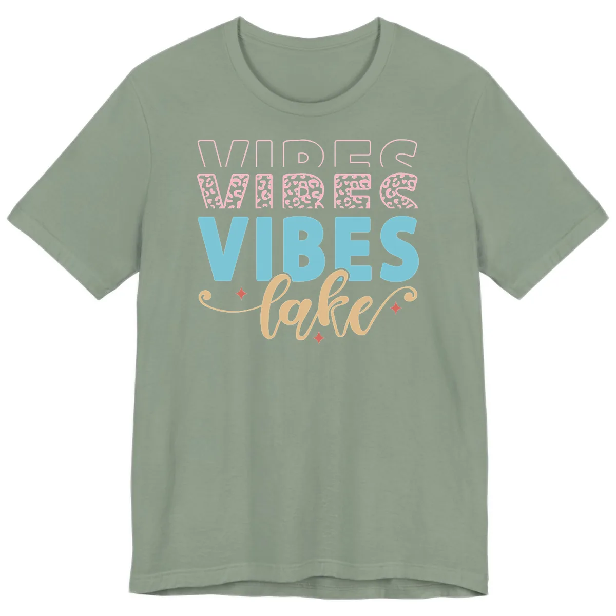 Vibes Lake Life Apparel Premium T-Shirt in Sage