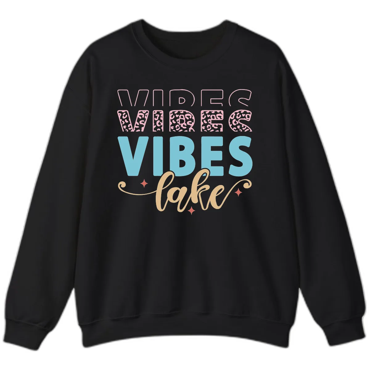 Vibes Lake Life Apparel Sweatshirt in Black