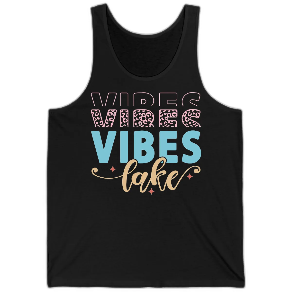 Vibes Lake Life Apparel Tank in Black