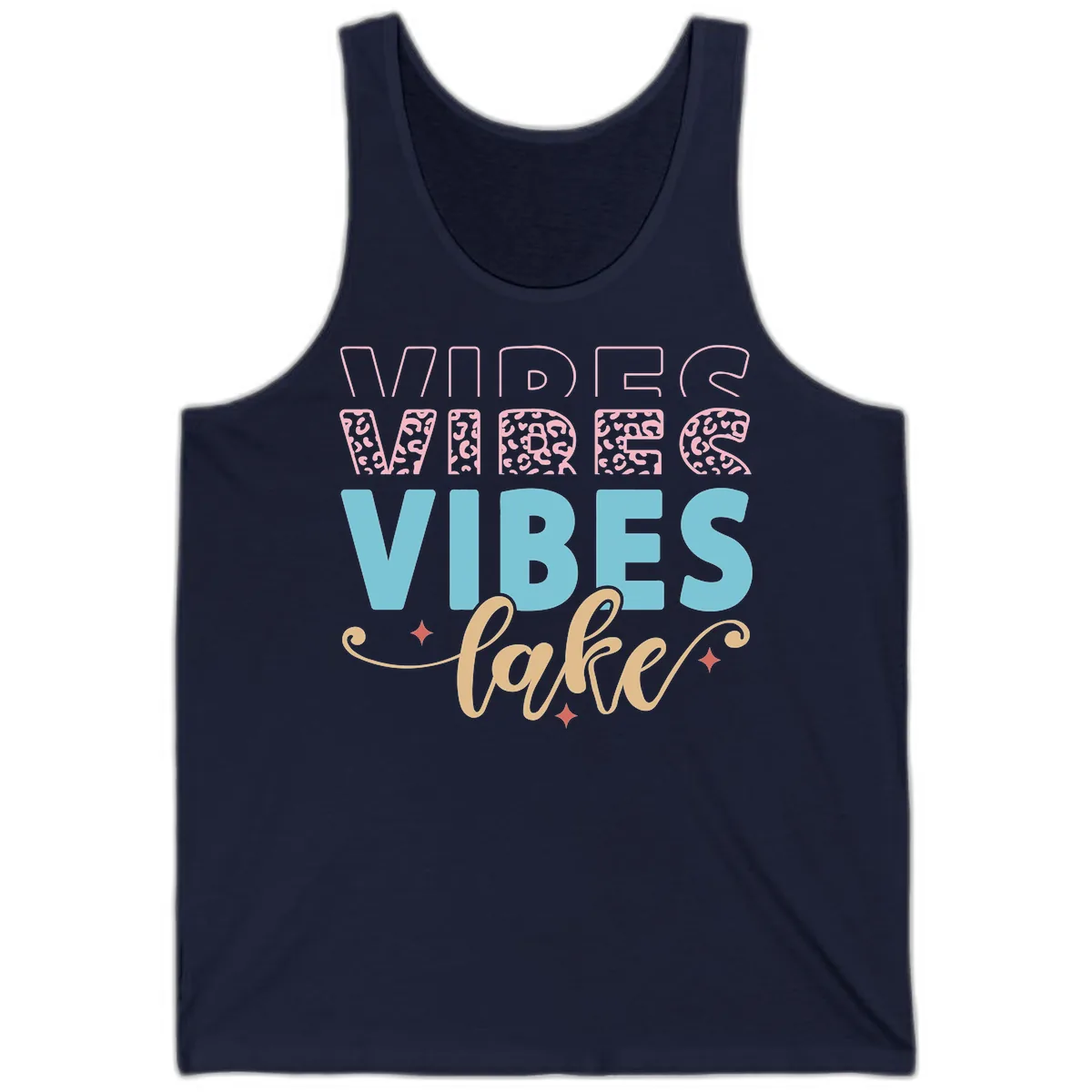 Vibes Lake Life Apparel Tank in Navy