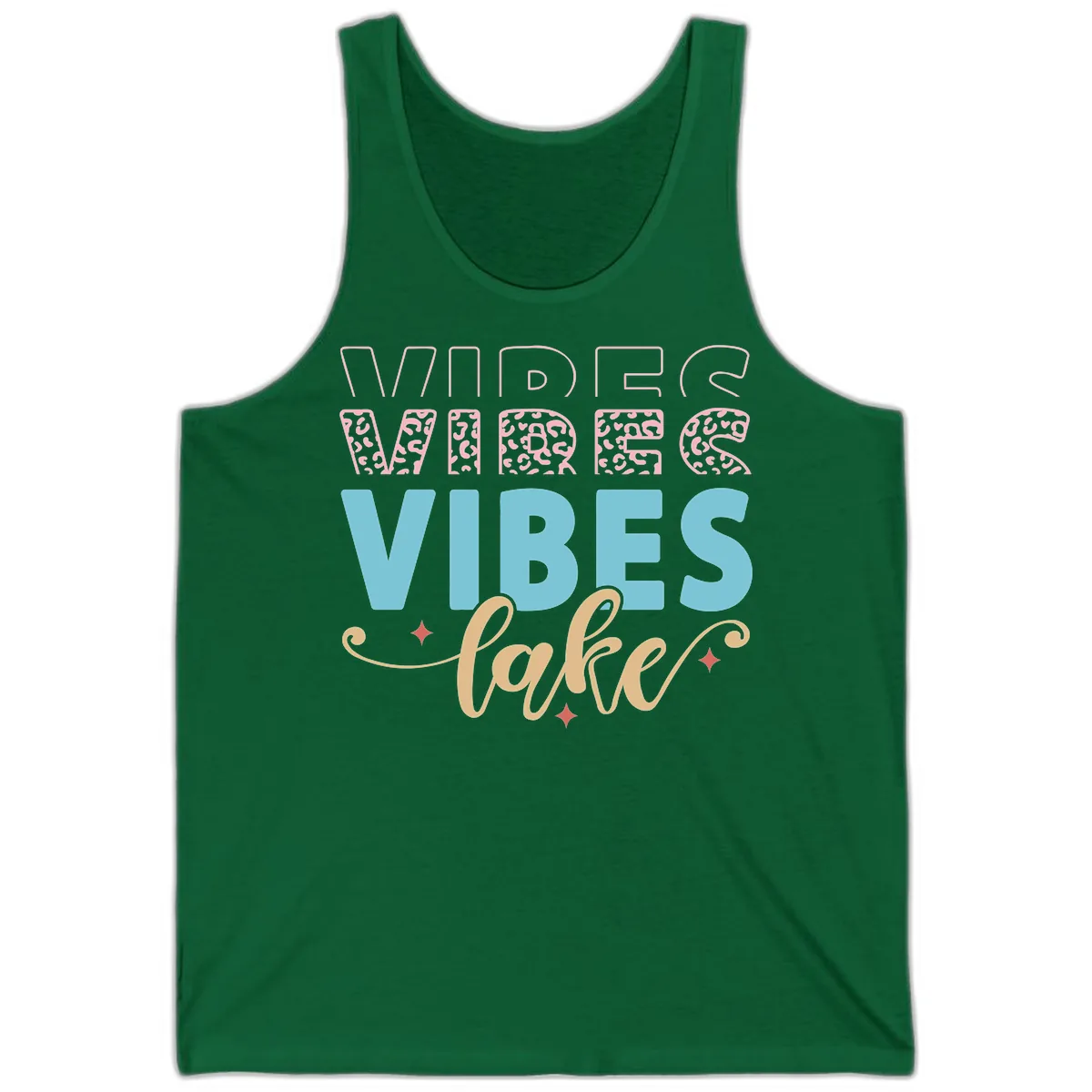 Vibes Lake Life Apparel Tank in Kelly