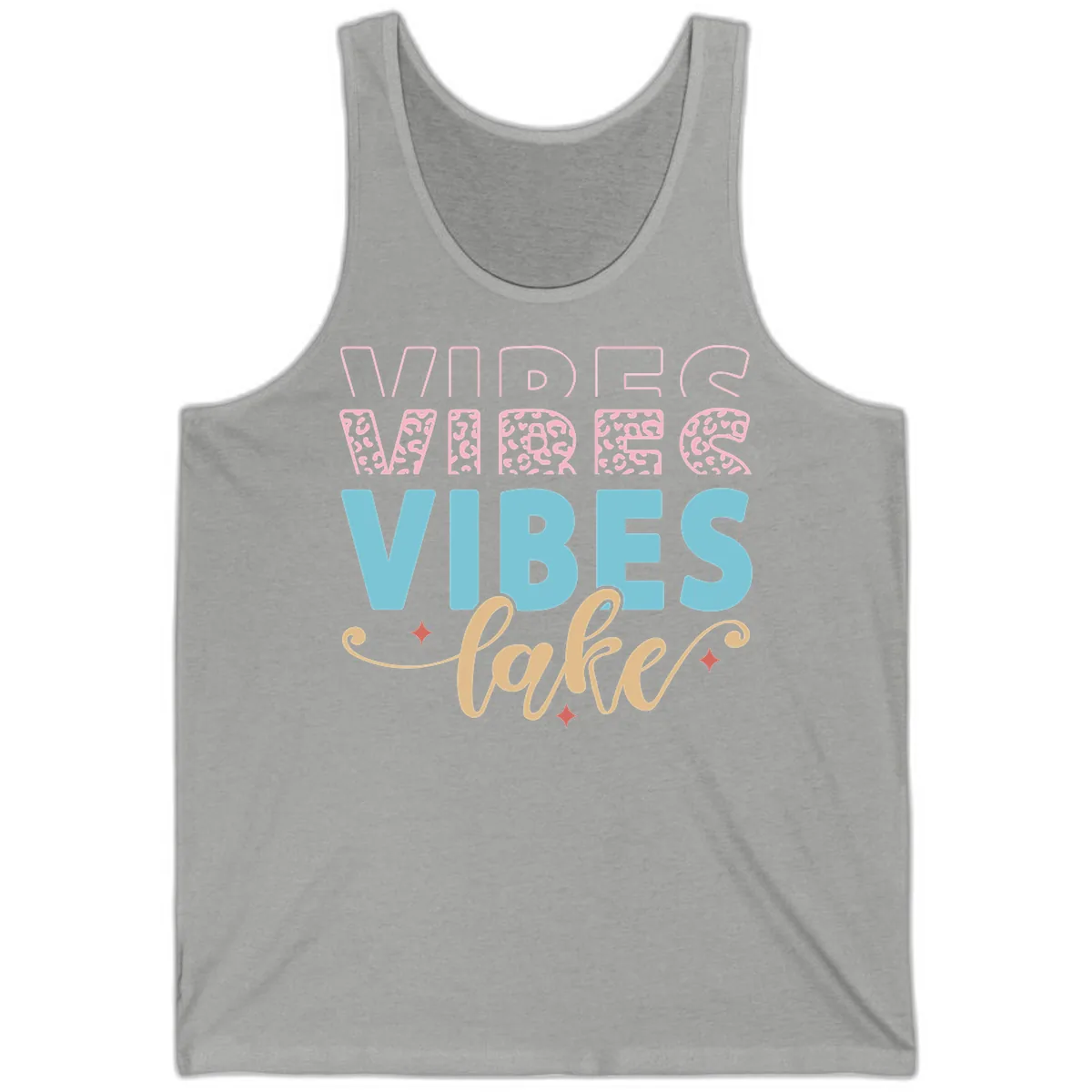 Vibes Lake Life Apparel Tank in Athletic Heather
