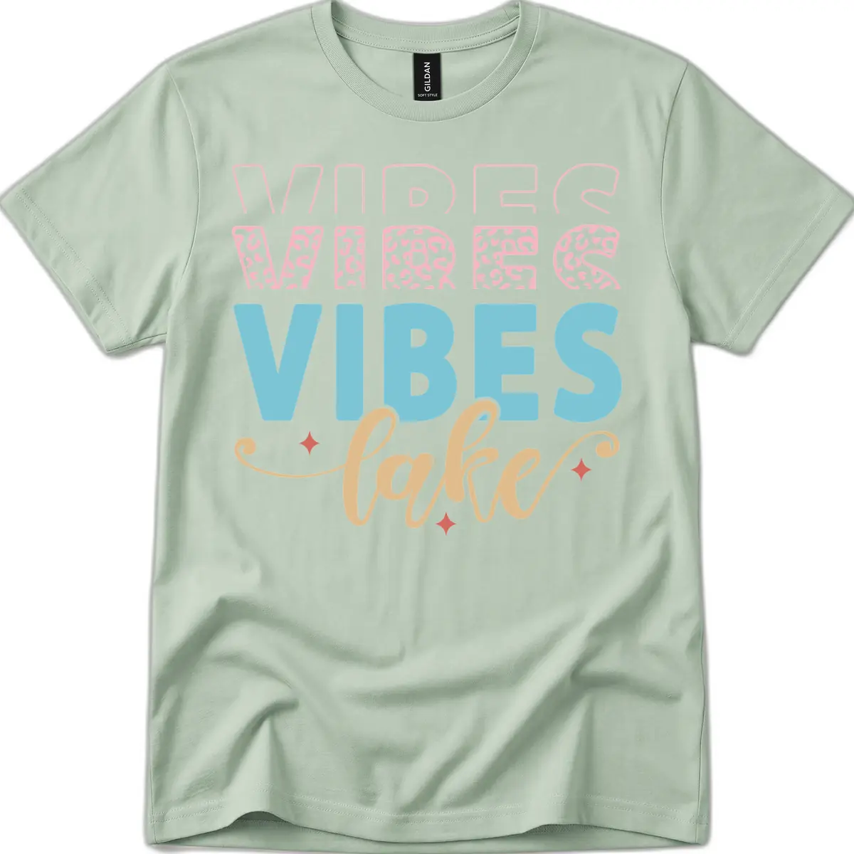 Vibes Lake Life Apparel T-Shirt in Sage