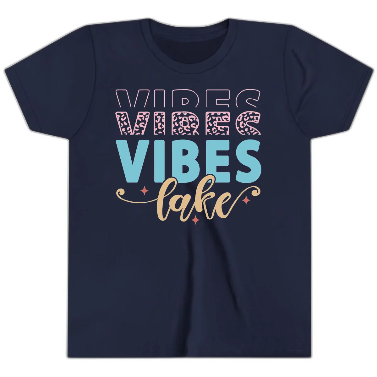 Vibes Lake Life Apparel Youth T-Shirt in Navy