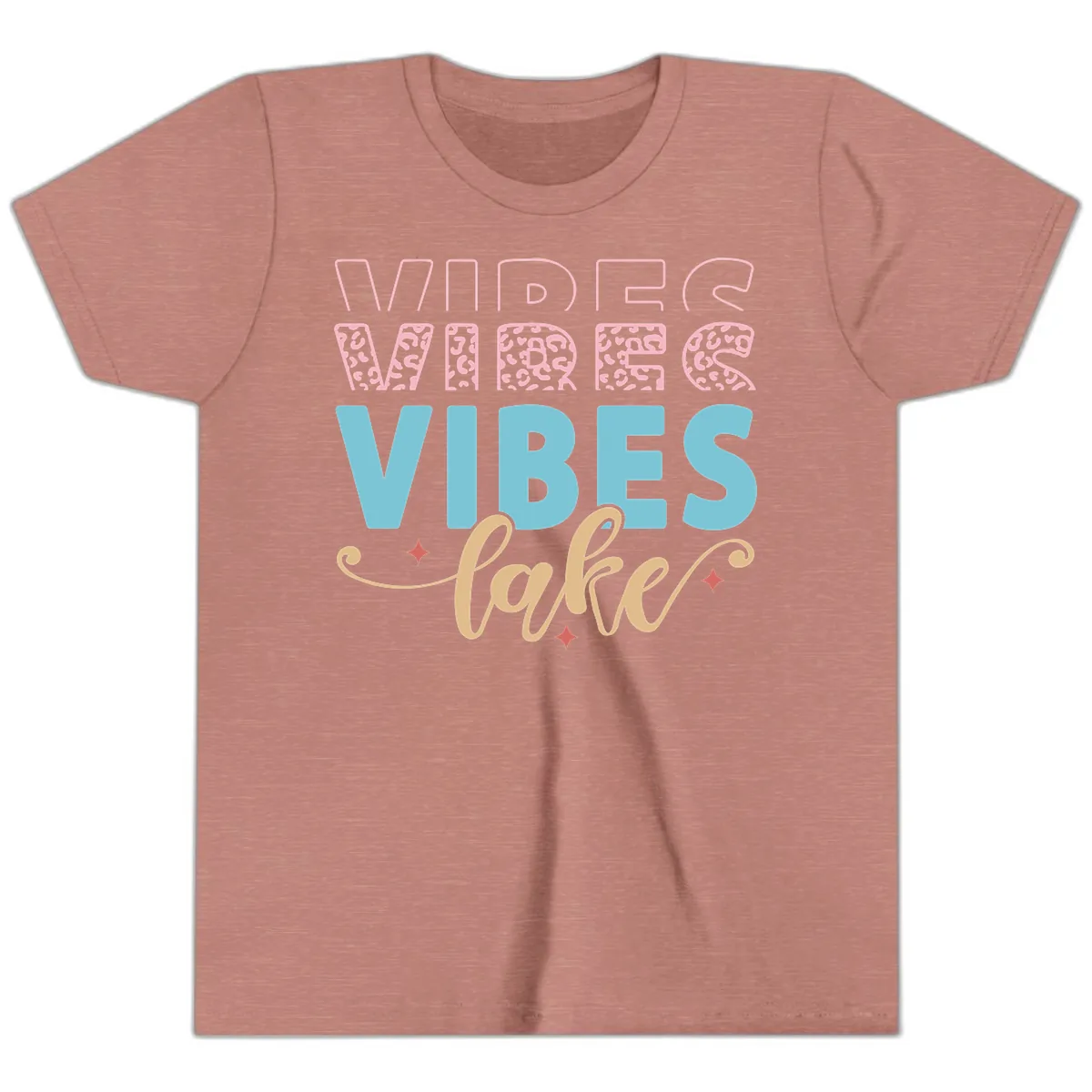 Vibes Lake Life Apparel Youth T-Shirt in Heather Mauve