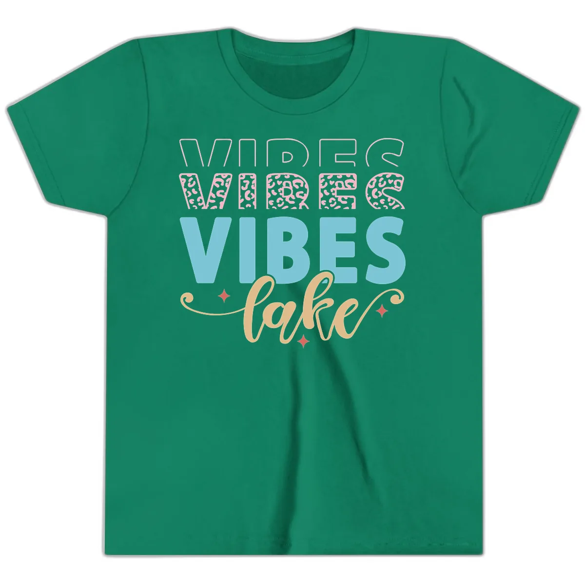 Vibes Lake Life Apparel Youth T-Shirt in Kelly