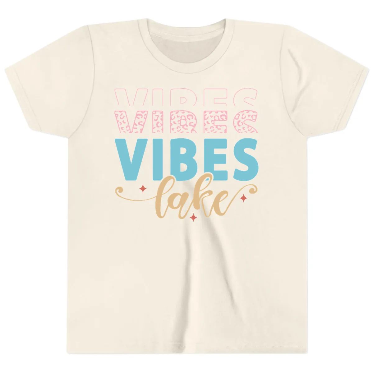 Vibes Lake Life Apparel Youth T-Shirt in Natural