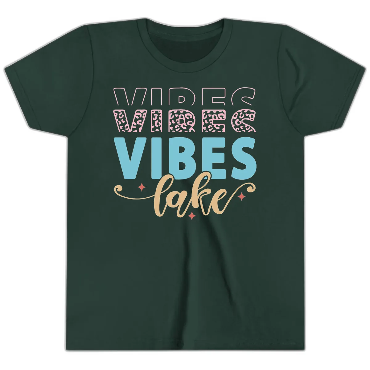 Vibes Lake Life Apparel Youth T-Shirt in Forest