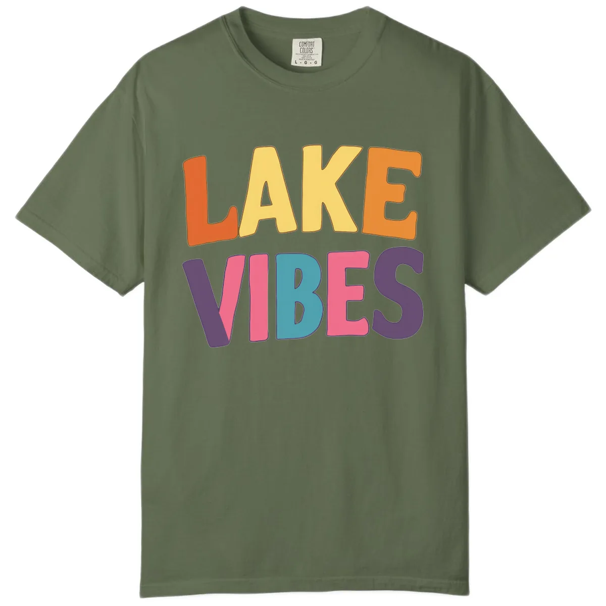 Lake Vibes Typography Design Comfort Color in Sage