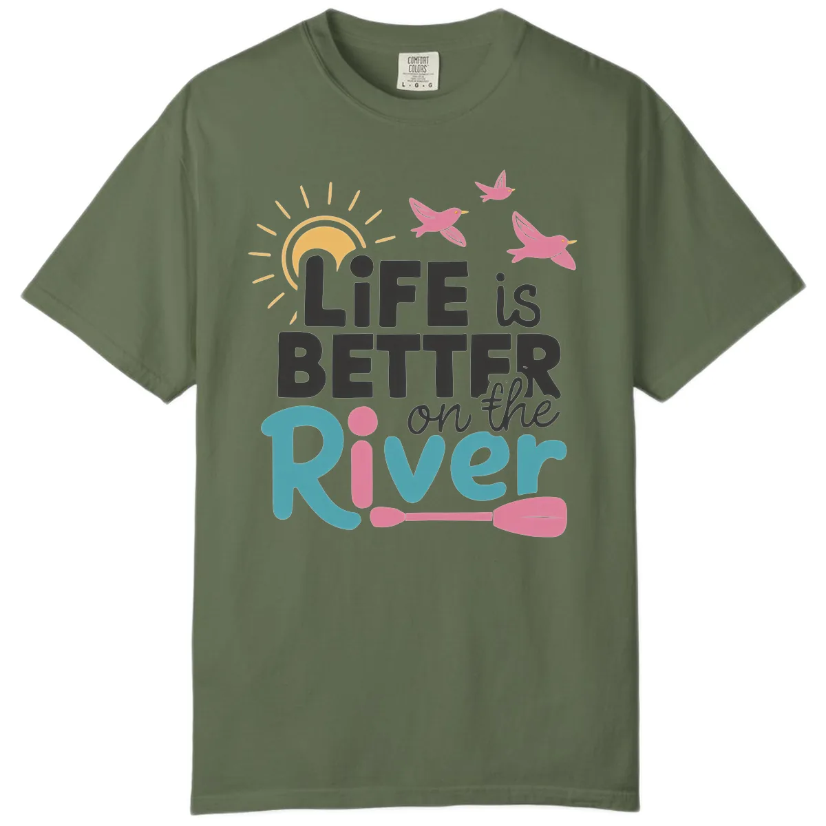 Life Is Better On The River Comfort Color in Sage