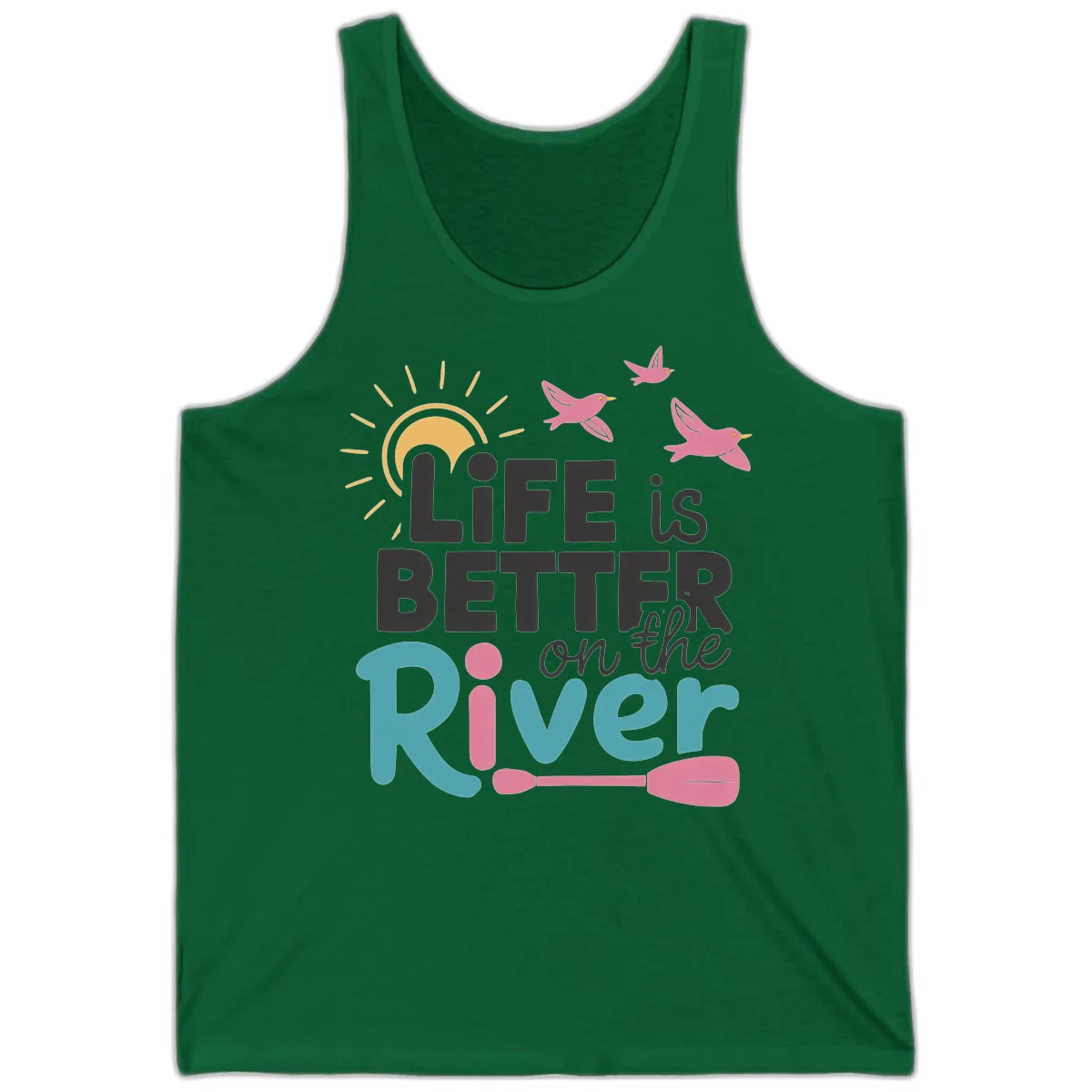 Life Is Better On The River Tank in Kelly