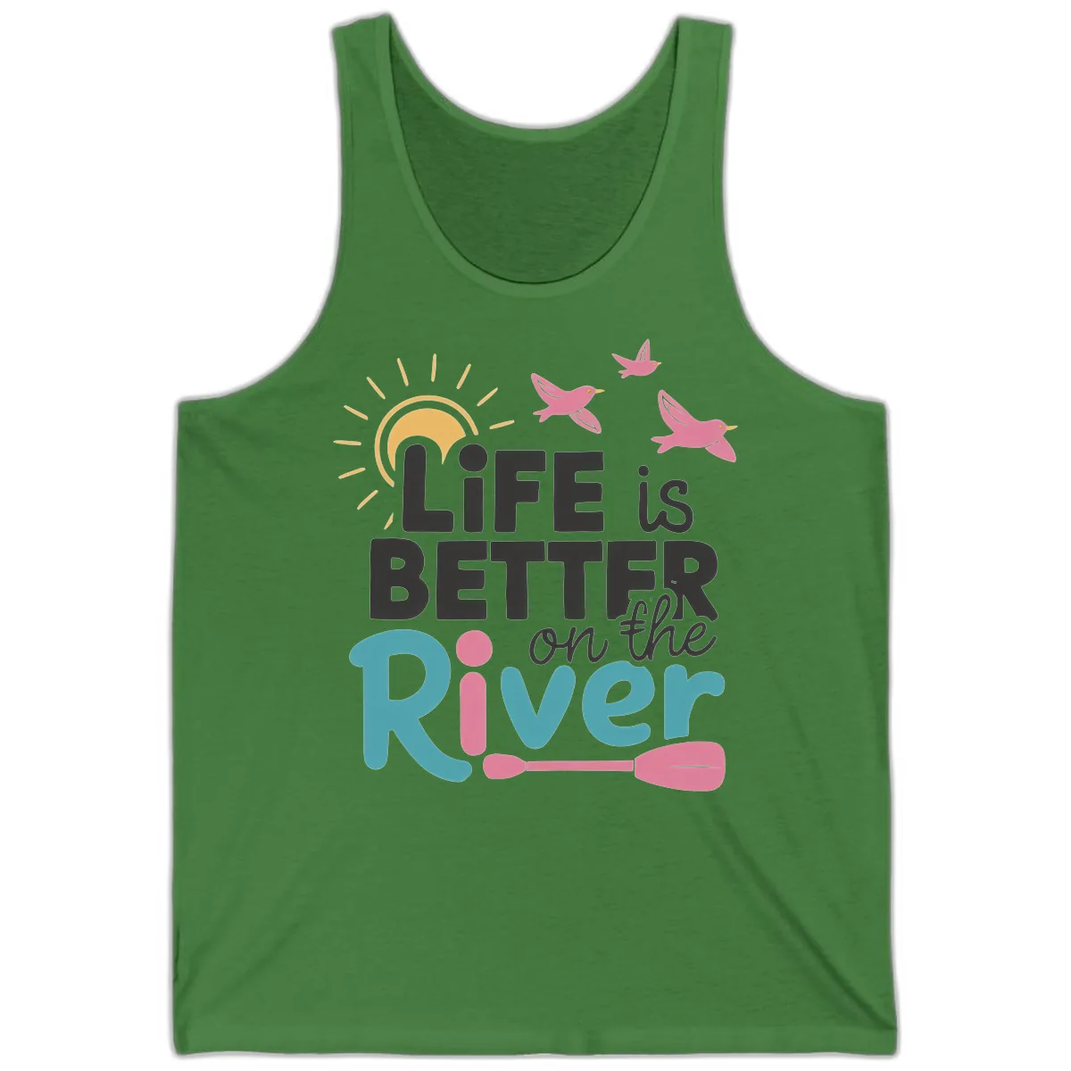 Life Is Better On The River Tank in Leaf
