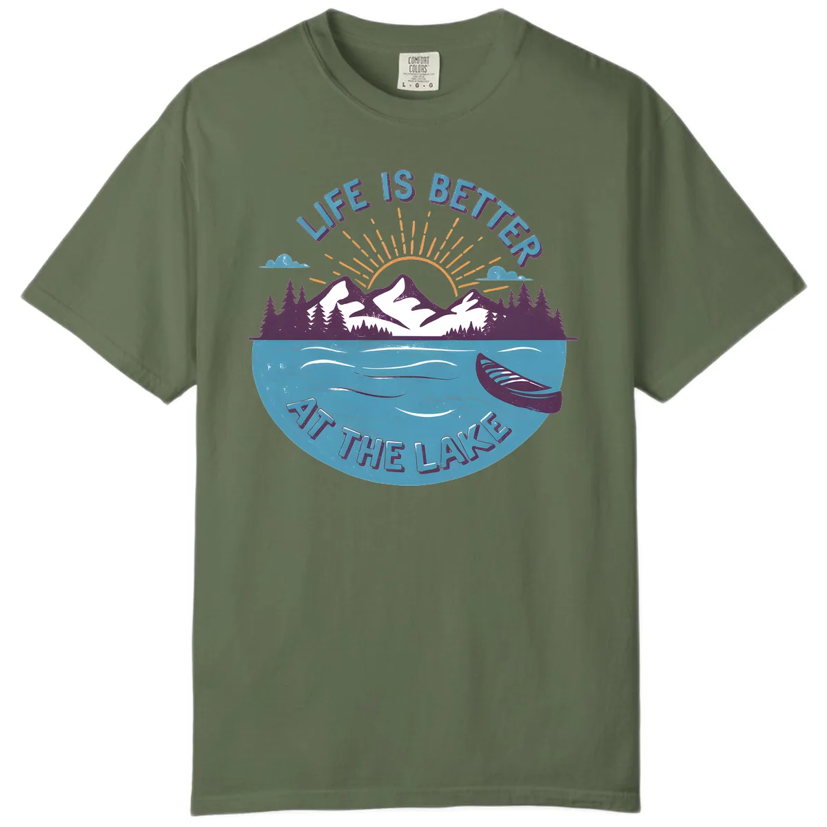 Life Is Better At The Lake Design Comfort Color in Sage