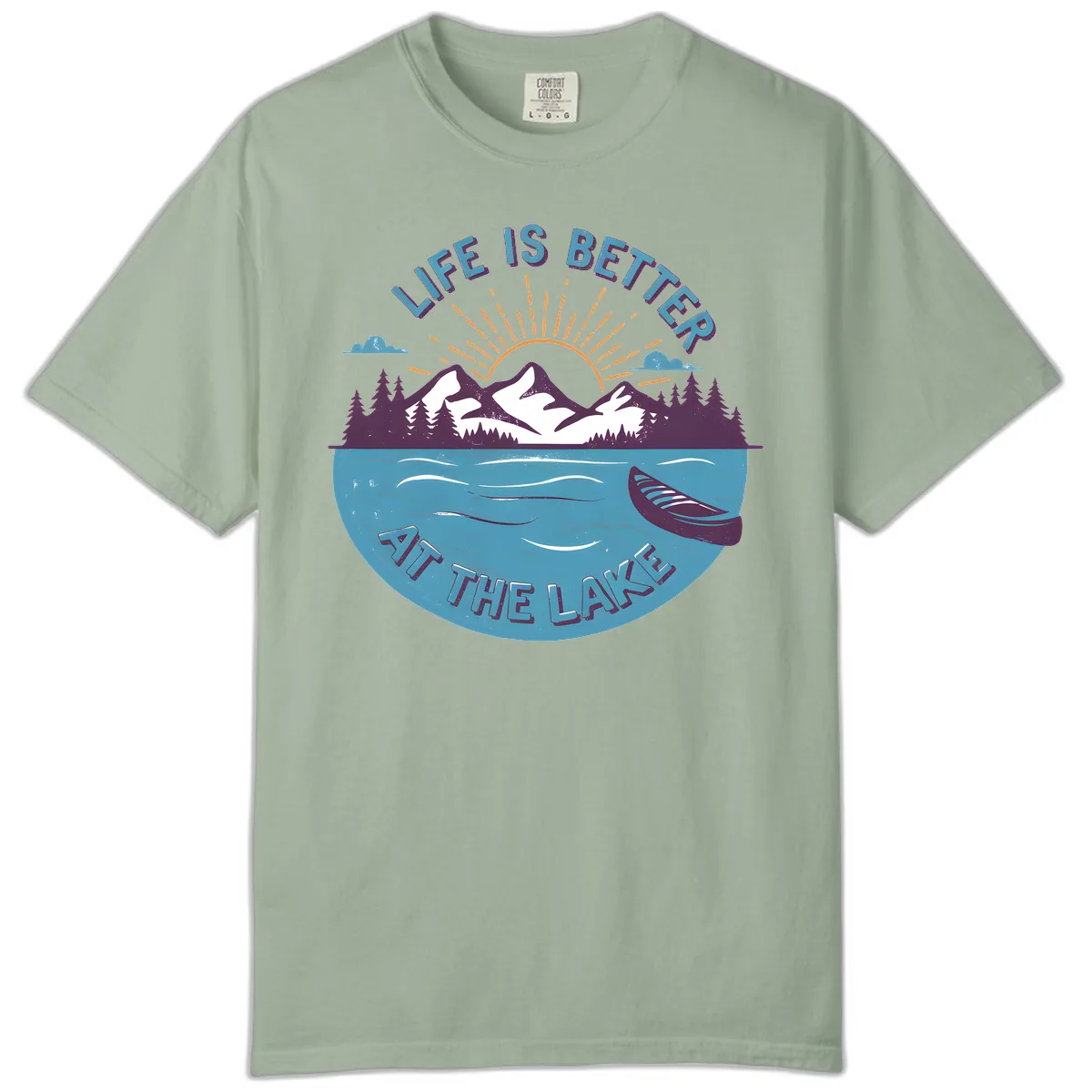 Life Is Better At The Lake Design Comfort Color in Bay