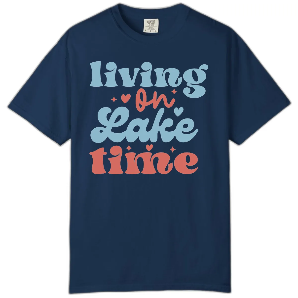 Living On Lake Time Design Comfort Color in Navy