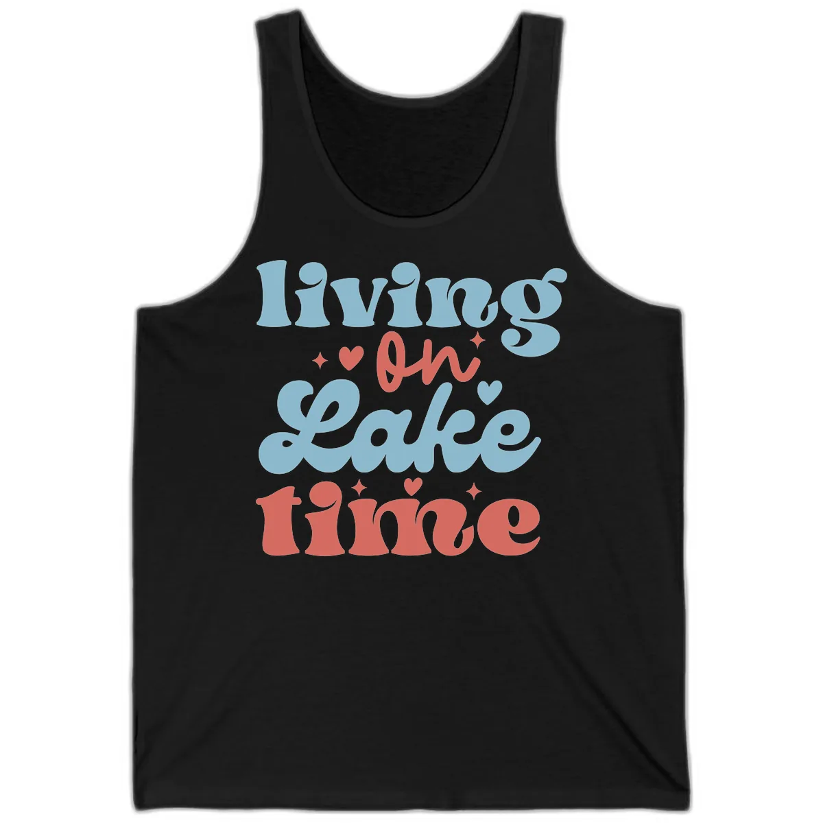 Living On Lake Time Design Tank in Black