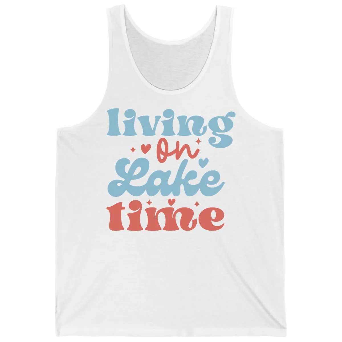 Living On Lake Time Design Tank in White