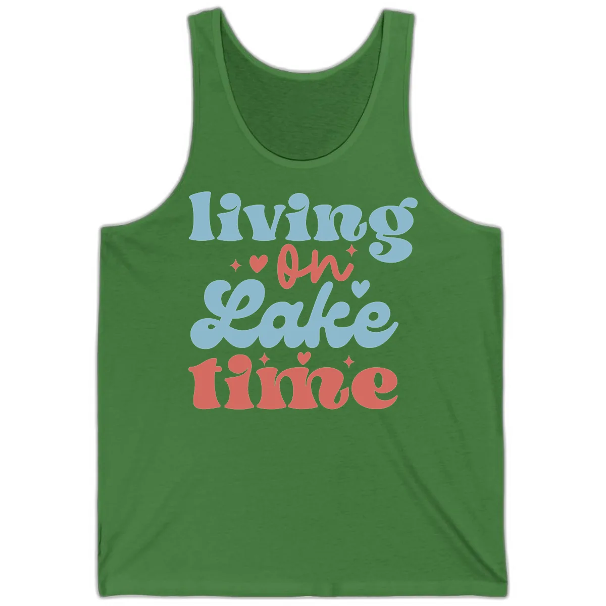 Living On Lake Time Design Tank in Leaf