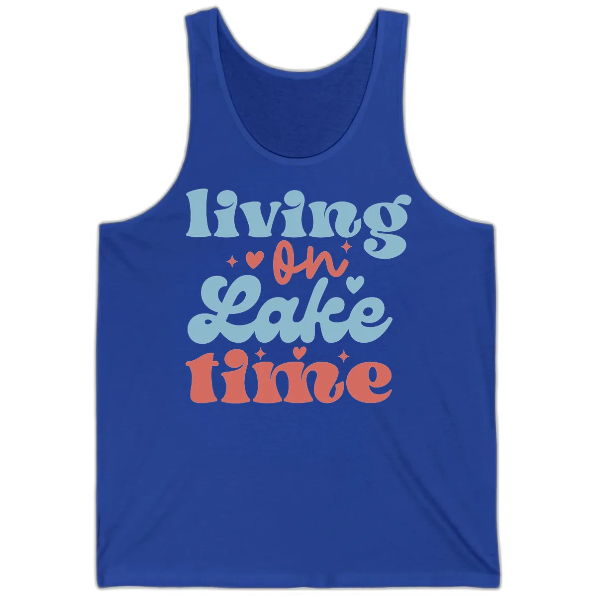Living On Lake Time Design Tank in True Royal