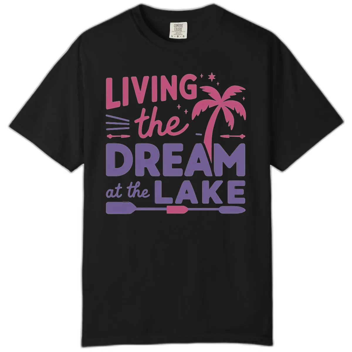 Living The Dream At The Lake Comfort Color in Black