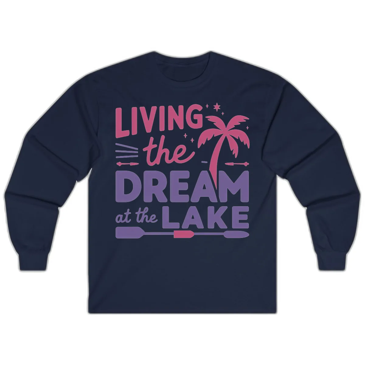 Living The Dream At The Lake Long Sleeve in Navy