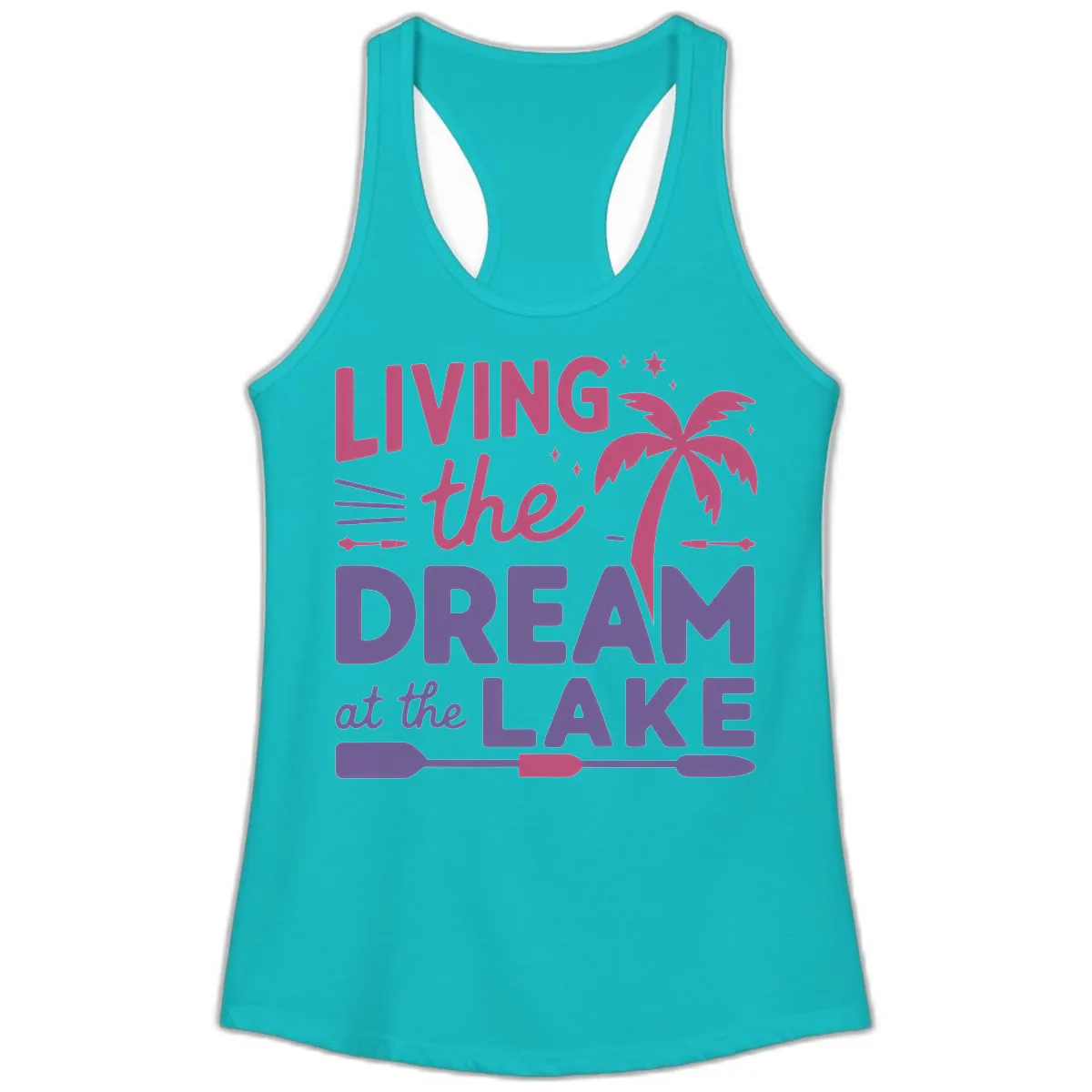 Living The Dream At The Lake Ladies Tank in Tahiti Blue