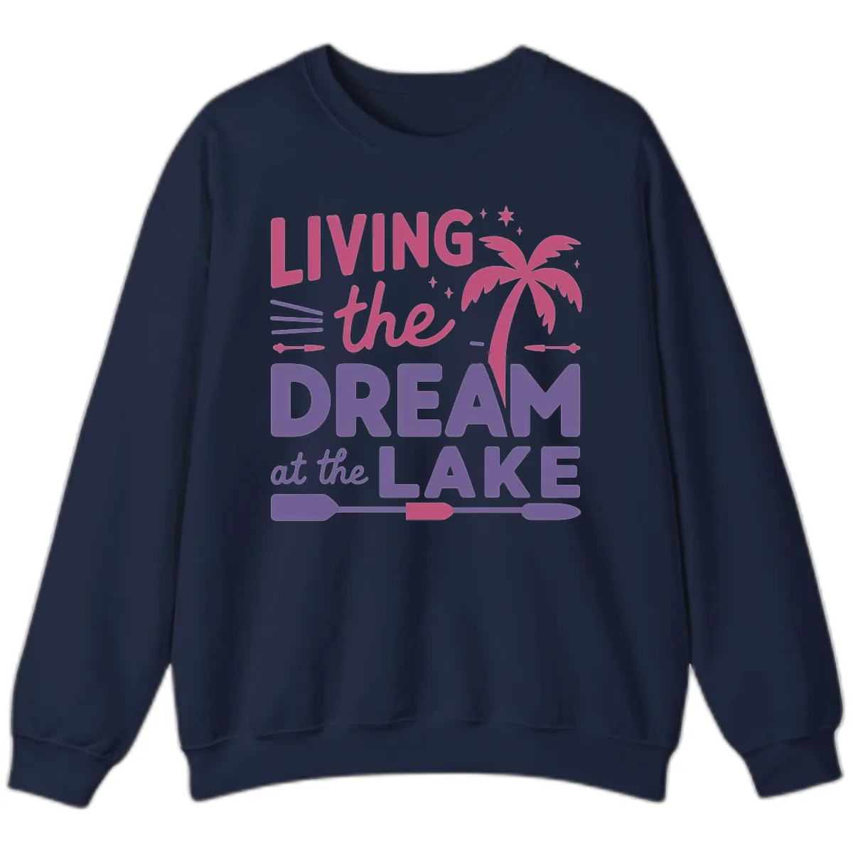 Living The Dream At The Lake Sweatshirt in Navy