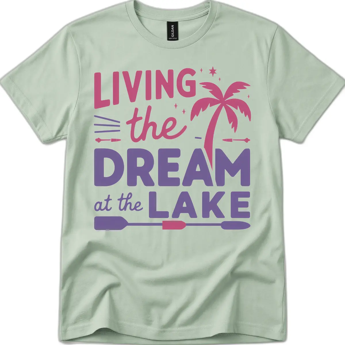 Living The Dream At The Lake T-Shirt in Sage