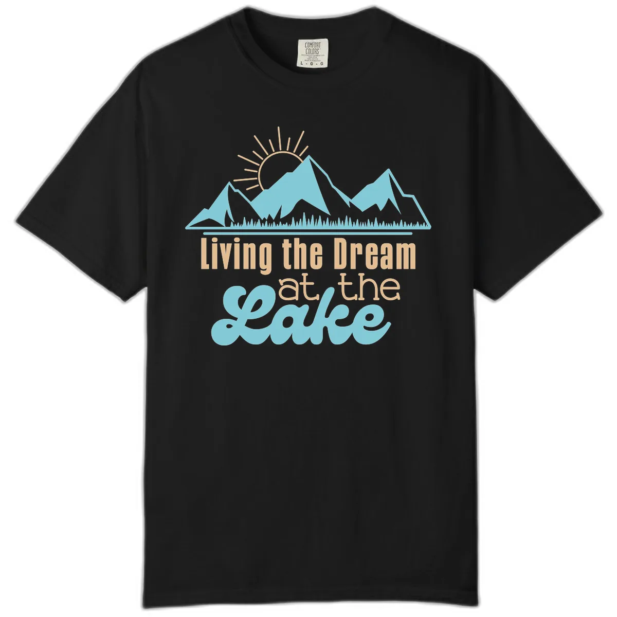 Living The Dream At The Lake Comfort Color in Black