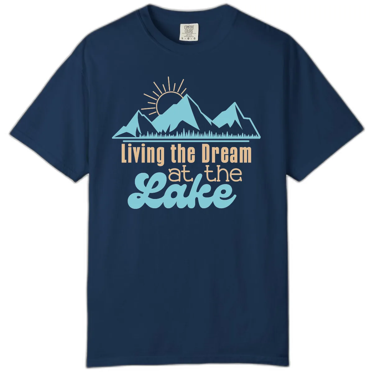 Living The Dream At The Lake Comfort Color in Navy