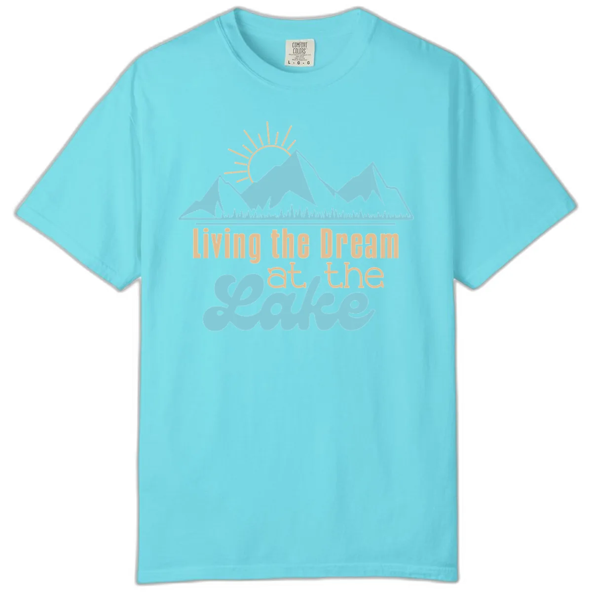 Living The Dream At The Lake Comfort Color in Lagoon Blue