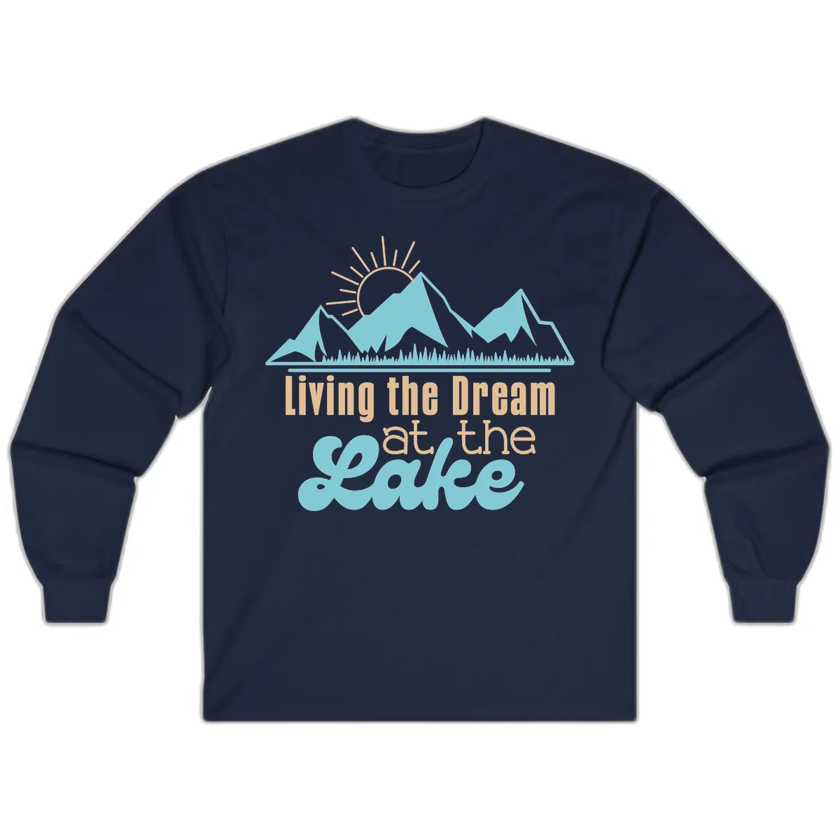 Living The Dream At The Lake Long Sleeve in Navy