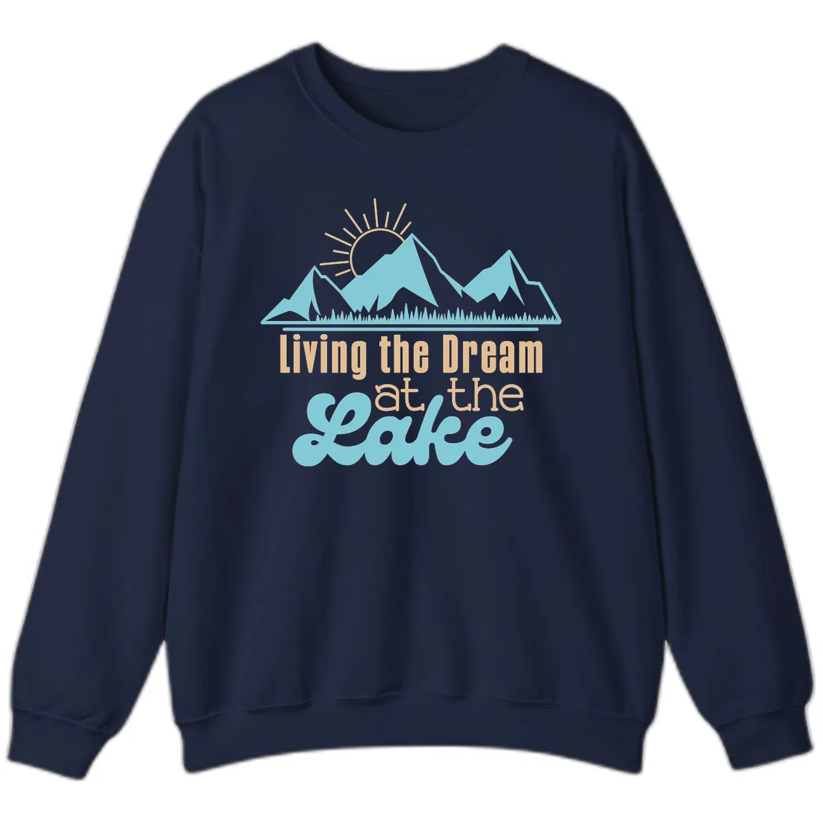 Living The Dream At The Lake Sweatshirt in Navy