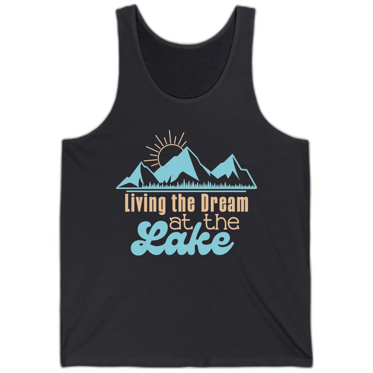 Living The Dream At The Lake Tank in Dark Grey