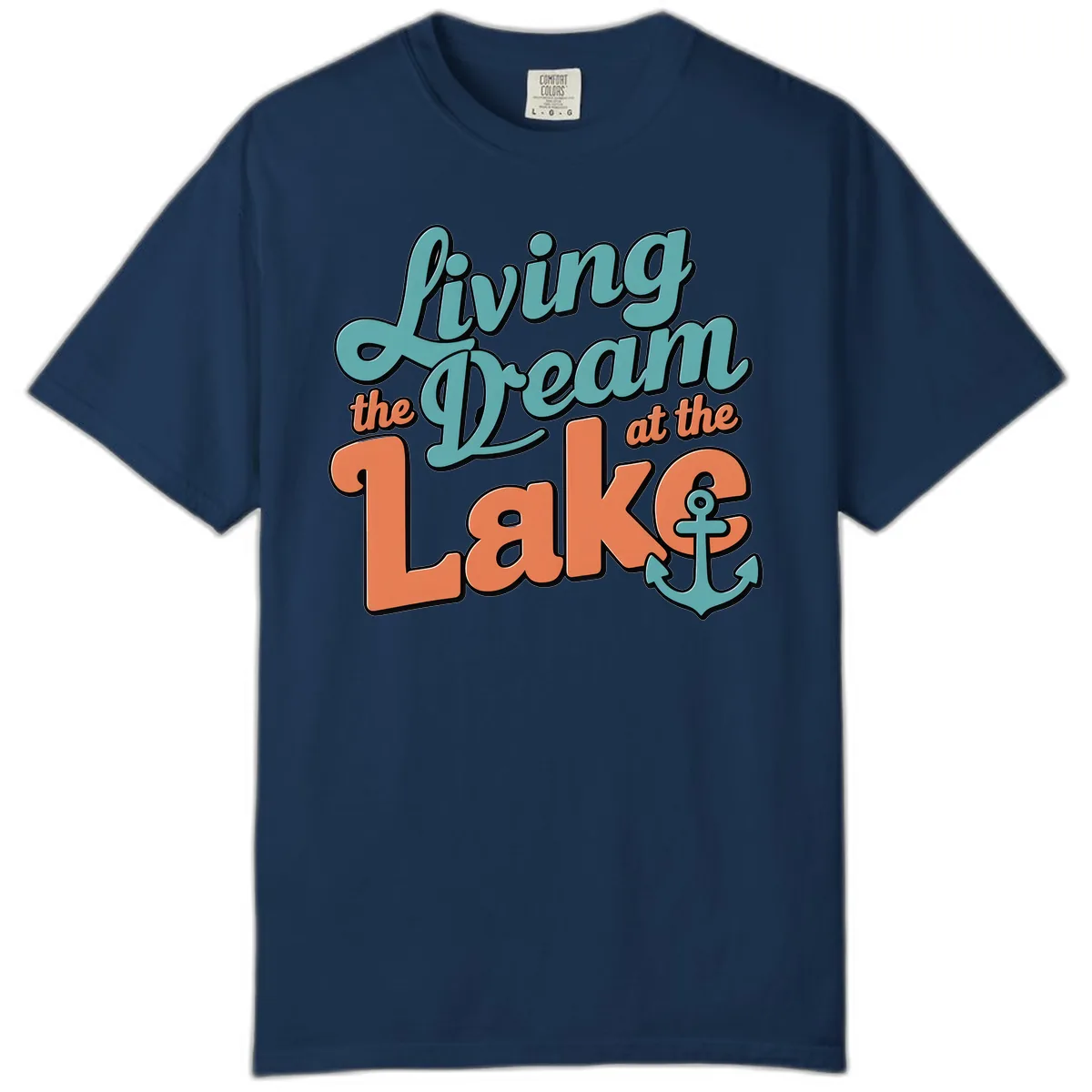 Living The Dream At The Lake Comfort Color in Navy