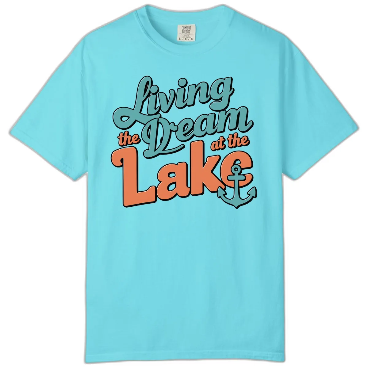 Living The Dream At The Lake Comfort Color in Lagoon Blue