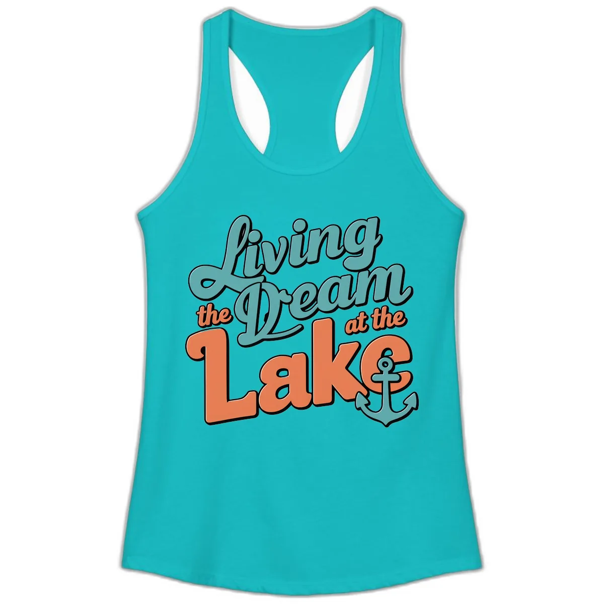 Living The Dream At The Lake Ladies Tank in Tahiti Blue