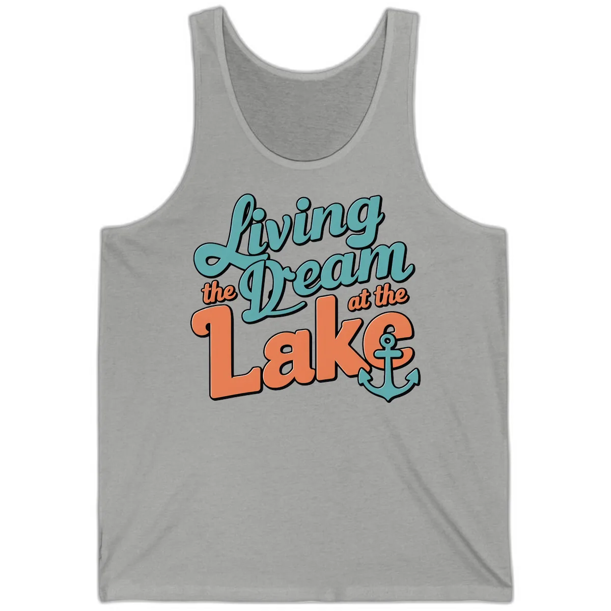 Living The Dream At The Lake Tank in Athletic Heather