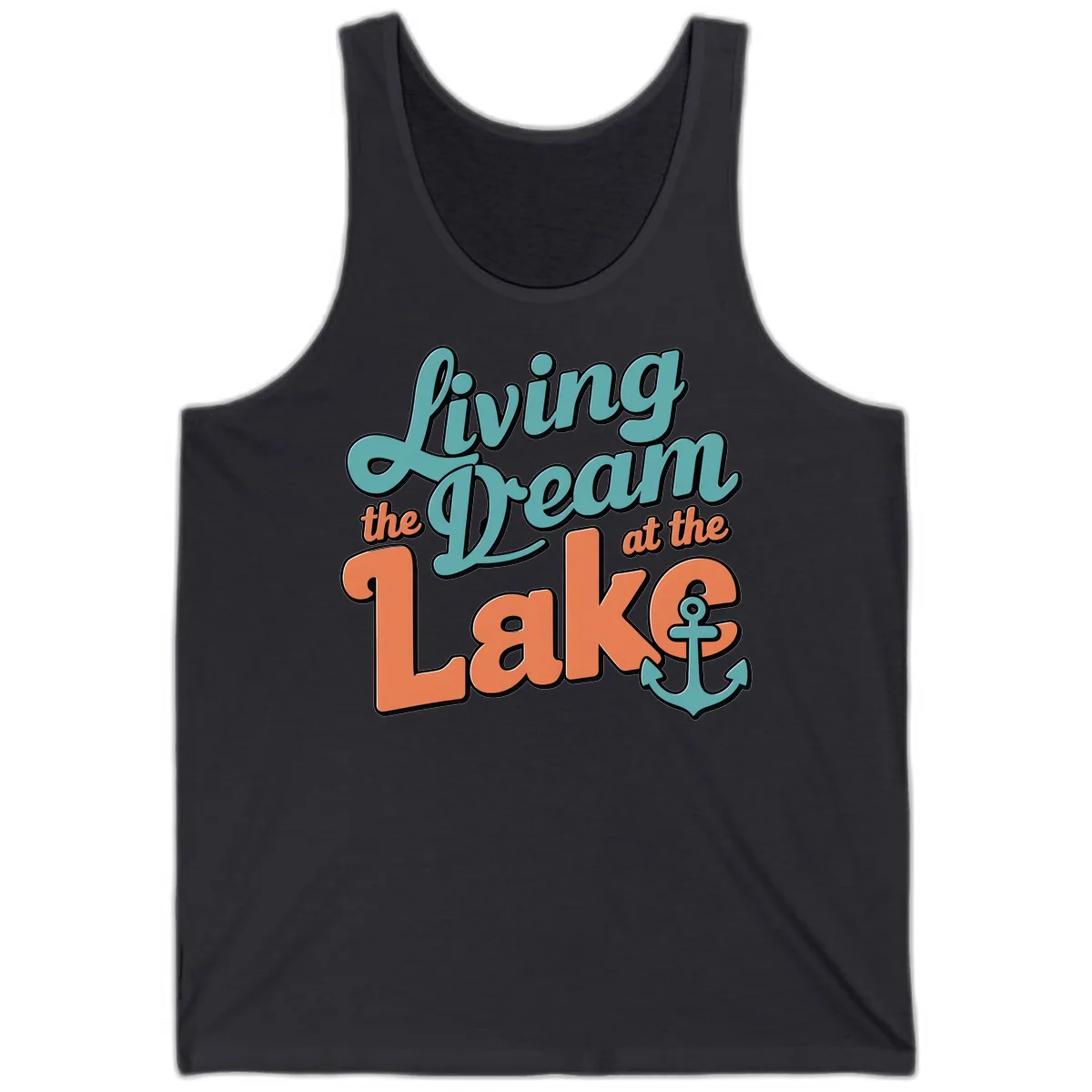Living The Dream At The Lake Tank in Dark Grey