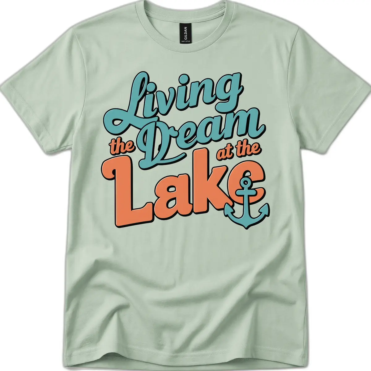 Living The Dream At The Lake T-Shirt in Sage