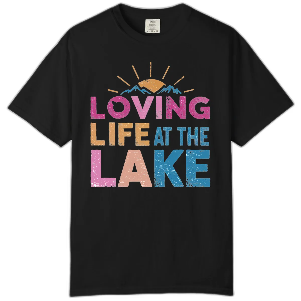 Loving Life At The Lake Comfort Color in Black