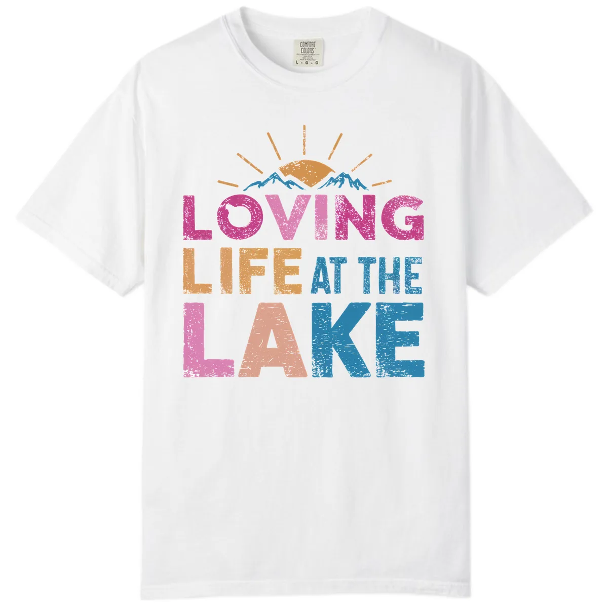 Loving Life At The Lake Comfort Color in White