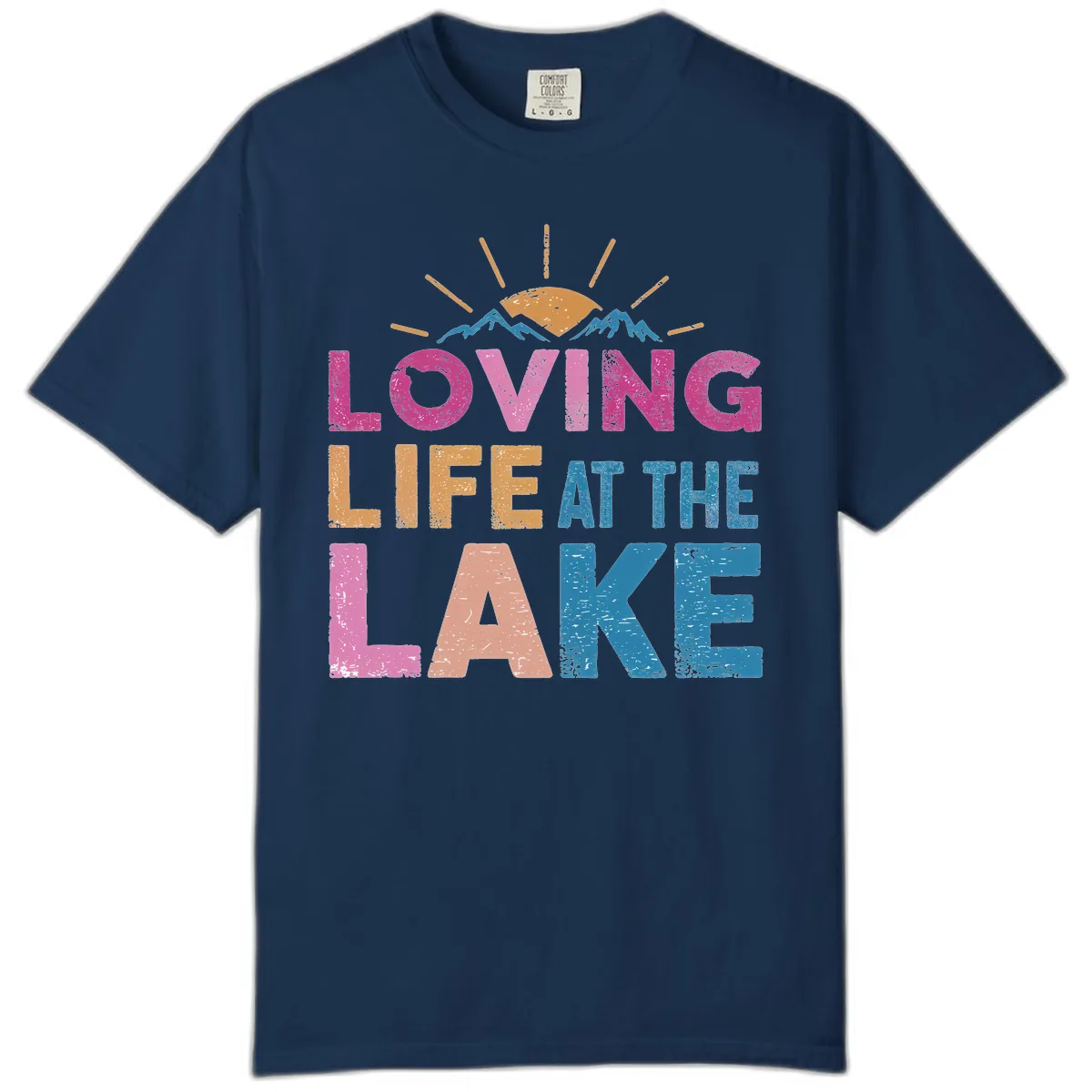 Loving Life At The Lake Comfort Color in Navy
