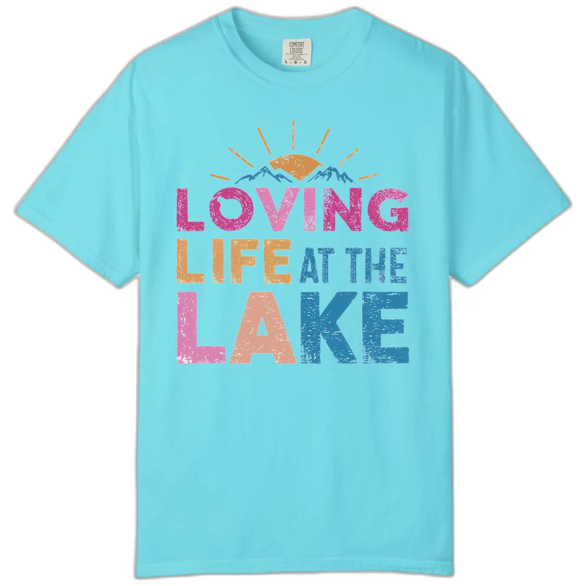 Loving Life At The Lake Comfort Color in Lagoon Blue